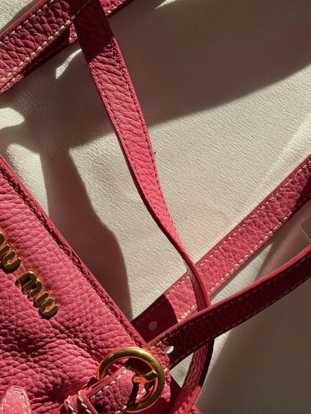 Miu Miu Fuchsia Pink Leather Tote